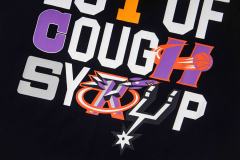Cough Syrup Y2K Modern Street Front Tiny Star Accent Multicolor Letter Back Big Mixed Color Stacked Text Print T-Shirt 29345354