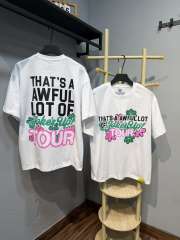 Cough Syrup Jokes Up Tour Daisy Floral Double Sided Letter Print Oversized Tee 2 colors 29288637