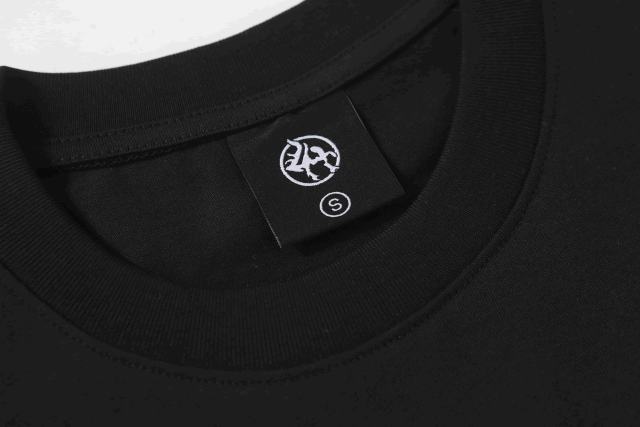Cough Syrup Horror Teeth Portrait Print Back Irregular Flame Circle Demon Logo Double Sided Print Tee 2 colors 29304000