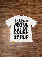 Cough Syrup Running Horses Purple Tongue Split Letter Front Full Stacked Slogan Back Tee 2 colors 29290051