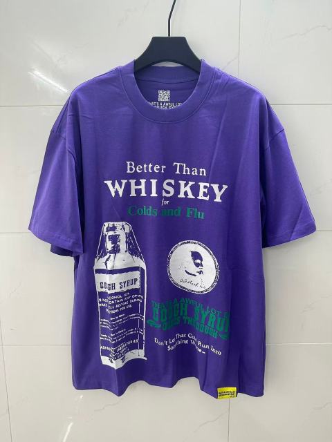 Cough Syrup Retro Old Fashion Drug Label Typography Front Comic Bubble Text Graphic Print Tee 29303849