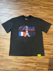 Cough Syrup Eiffel Tower France Flag Travel Stamp Graphic Front Large Bold Blue Stacked Letter Tee 2 colors 29290156
