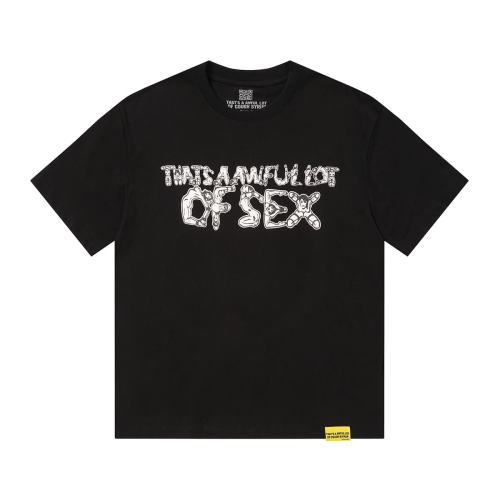 Cough Syrup Unique Aesthetic Figure Constructed Letter Front Back Printed Tee 2 colors 29290006