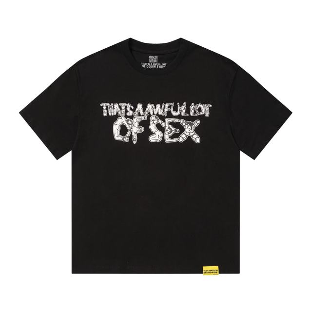 Cough Syrup Unique Aesthetic Figure Constructed Letter Front Back Printed Tee 2 colors 29290006