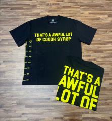 Cough Syrup Minimal Street Small Front Slogan Side Ruler Scale Print Large Stacked Bold Letter Back Tee 5 colors 29302154
