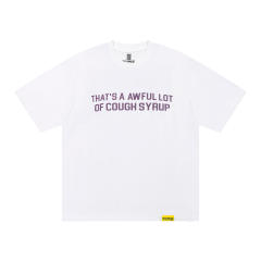 Cough Syrup Minimal Hip Hop Streetwear Front Purple Block Letter Back Dripping Purple Syrup Bottle Cup Cartoon Graphic Oversized T-Shirt 29343927