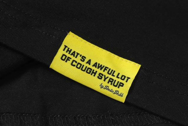 Cough Syrup Pink Graffiti Typography Dual Line Front Circular Frame Grunge Text Print Tee 2 colors 29303963