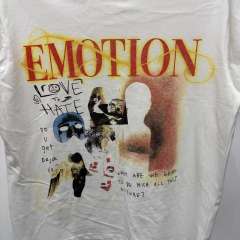 Mixed Emotion Vintage Graffiti Mask Wing Telegram Print T-shirt 29370450