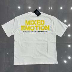 Mixed Emotion Red Frame Subculture Handwritten Graffiti Print T-shirt 29370453