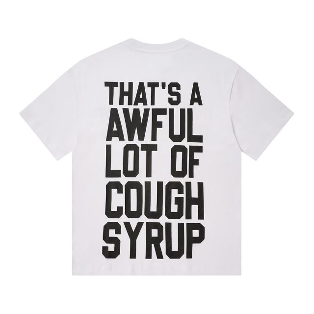 Cough Syrup Obscured Text TR17 Mark Front Full Big Letter Slogan Back Tee 2 colors 29288697