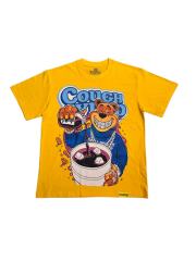 Cough Syrup Y2K Relax Street Bright Yellow Background Cartoon Honey Bear Purple Syrup Dripping Liquid Art Print T-Shirt 29344143
