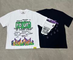 Cough Syrup PO' UP US City Name List Green Box Text Gradient Flame Front Purple Syrup Dripping Disposable Cup Print Tee 2 colors 29303911