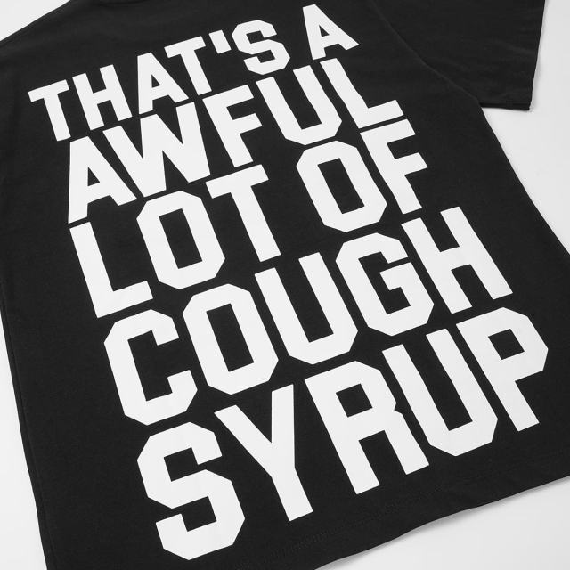 Cough Syrup Asaali Retro Magazine Clipping Collage Figure Front Back Bold Slogan Oversized Tee 29288682