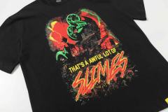 Cough Syrup Halo Snake Graffiti Front Two Layer Typography Bright Yellow Bold Block Letter Slimes Script Print Tee 29303916