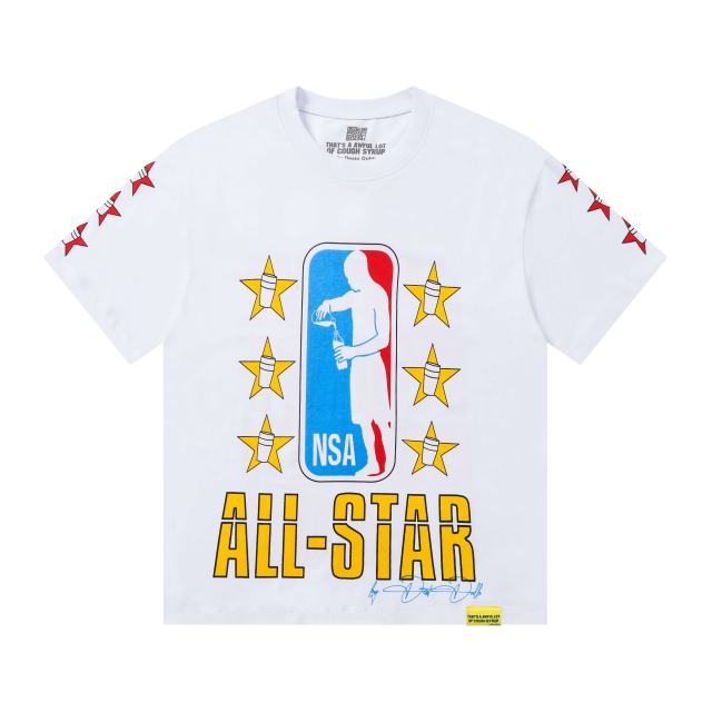 Cough Syrup All-Star NSA Figure Silhouette Star Sleeve Double Sided Print Tee 2 colors 29290030