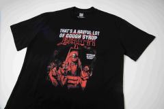 Cough Syrup Red Hue Grim Reaper Group Portrait Gothic Death Letter Front Large Orange Bold Block Slogan Print Tee 29303887