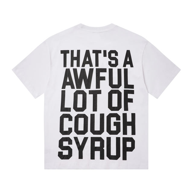 Cough Syrup High Street Front Figure Back Letter Double Side Print Tee 2 colors 29288631