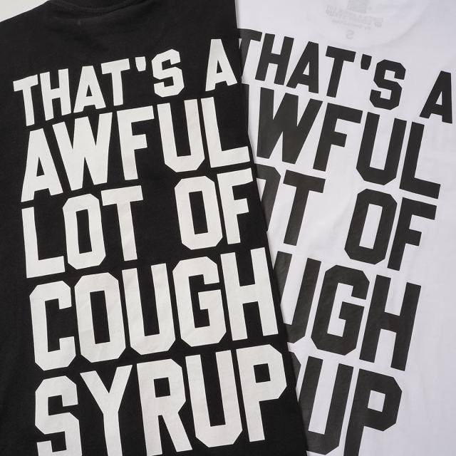 Cough Syrup Obscured Text TR17 Mark Front Full Big Letter Slogan Back Tee 2 colors 29288697