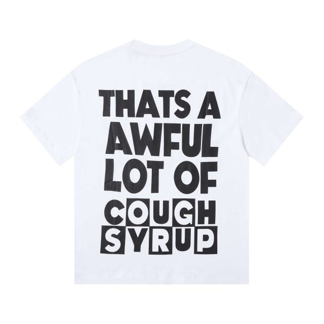 Cough Syrup Block Box Letter Front And Back Double Sided Print Tee 2 colors 29290013