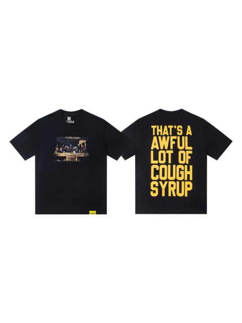 Cough Syrup The Last Supper Hip Hop Rapper Group Remake Painting Front Large Bold Yellow Block Letter Slogan Print Tee 29303902