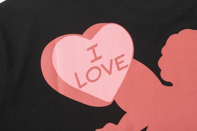 Cough Syrup I Love Nested Heart Front Cupid Angel Syrup Bottle Back Double Sided Print Tee 2 colors 29290046