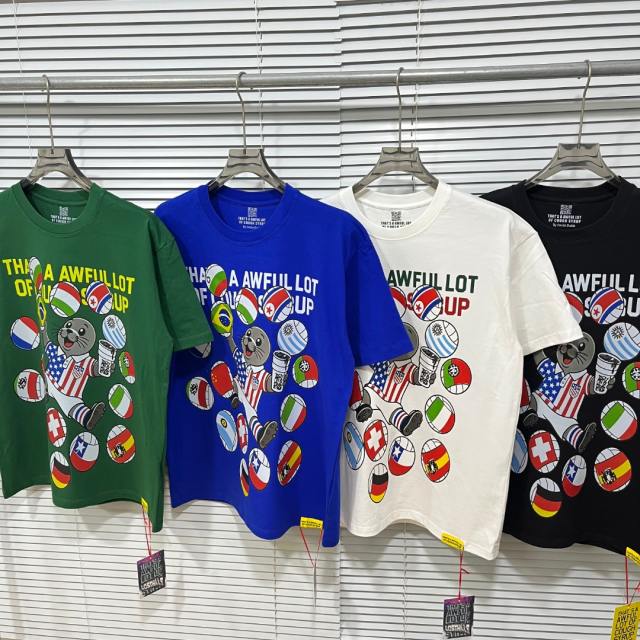 Cough Syrup Cartoon Streetwear Front Cute Us Jersey Sea Lion Multinational Country Flag Football Ball Slogan Print T-Shirt 4 colors 29343108