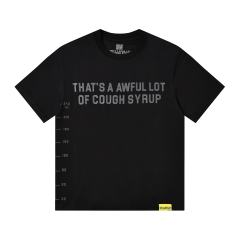 Cough Syrup Minimal Street Small Front Slogan Side Ruler Scale Print Large Stacked Bold Letter Back Tee 5 colors 29302154