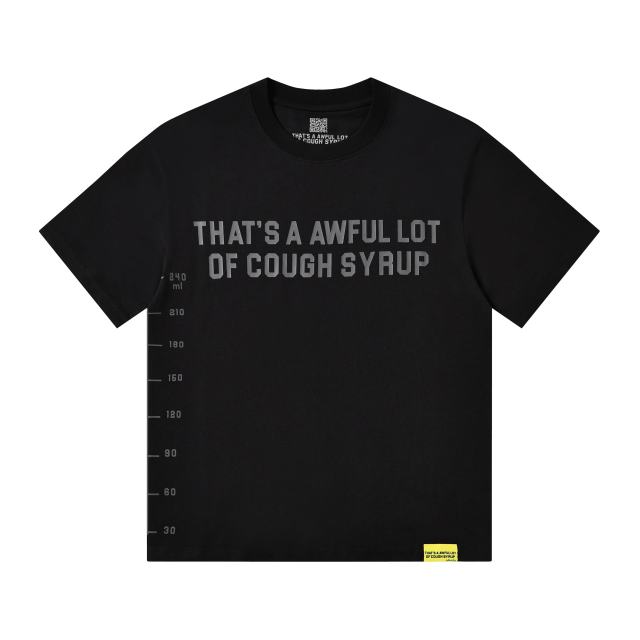 Cough Syrup Minimal Street Small Front Slogan Side Ruler Scale Print Large Stacked Bold Letter Back Tee 5 colors 29302154