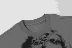 Cough Syrup Sketch Cupid Angel Tattoo Detail Front Gothic Stacked Cursive Slogan Back Tee 4 colors 29290017