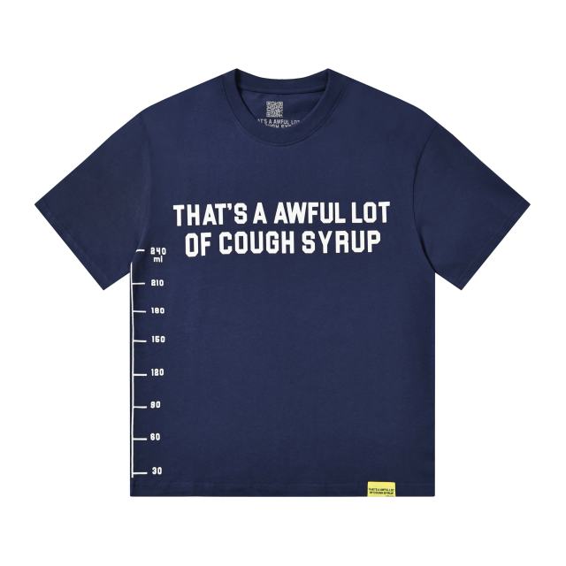 Cough Syrup Minimal Street Small Front Slogan Side Ruler Scale Print Large Stacked Bold Letter Back Tee 5 colors 29302154