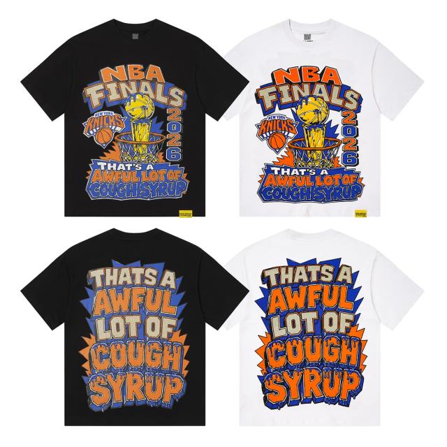 Cough Syrup Basketball Final Golden Trophy Graffiti Print Tee 2 colors 29359165
