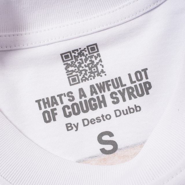 Cough Syrup Pin-Up Lady Syrup Bottle Front Red Graffiti Overlay Stacked Letter Back Print Tee 29290078