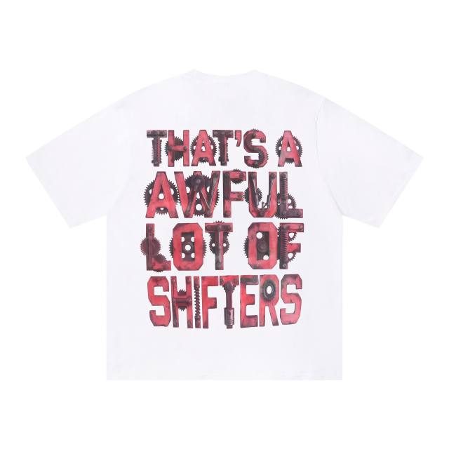 Cough Syrup Y2K Industrial Retro Street Front Rust Mechanical Gear Overlay Faded Gradient Typography Print T-Shirt 2 colors 29344071