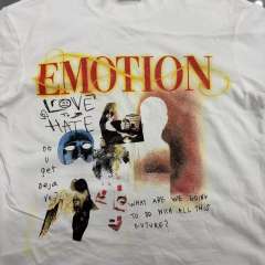 Mixed Emotion Vintage Graffiti Mask Wing Telegram Print T-shirt 29370450