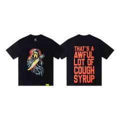 Cough Syrup Scream Ghostface Hooded Killer Knife Figure Red Glow Background Double Sided Print Tee 29303863