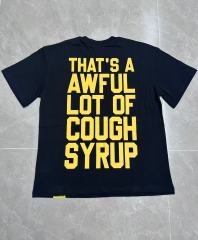 Cough Syrup The Last Supper Hip Hop Rapper Group Remake Painting Front Large Bold Yellow Block Letter Slogan Print Tee 29303902