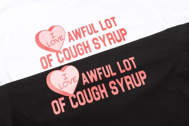 Cough Syrup I Love Nested Heart Front Cupid Angel Syrup Bottle Back Double Sided Print Tee 2 colors 29290046