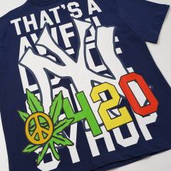 Cough Syrup Weed Leaf Peace Symbol Apple NY Graffiti Double Sided Print Tee 2 colors 29288701