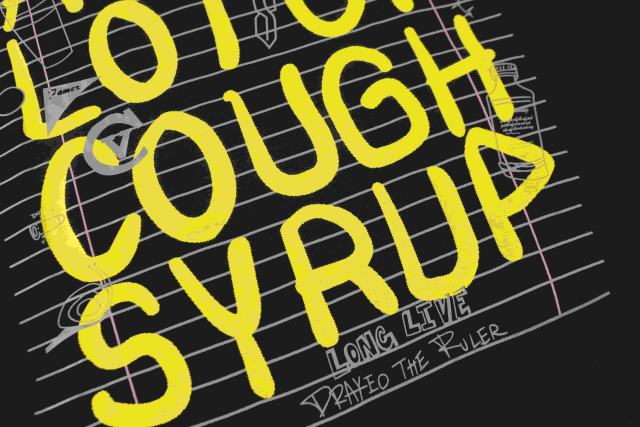 Cough Syrup Grunge Streetwear Notebook Scribble Letter Double Side Print Tee 2 colors 29302356