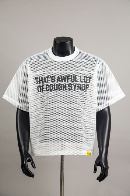 Cough Syrup Retro Sport Streetwear Available Front Simple Block Typography Back Large Stacked Letter Print Cropped Mesh Jersey T-Shirt 4 colors 29345315