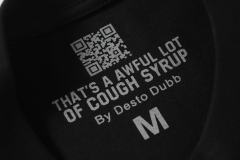Cough Syrup Halo Snake Graffiti Front Two Layer Typography Bright Yellow Bold Block Letter Slimes Script Print Tee 29303916