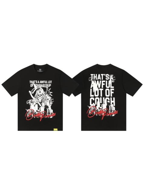 Cough Syrup Gothic Streetwear Line Drawing Reaper Urban Scene Dual Side Contrast Script Signature Typography Tee 29302199