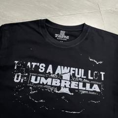 Cough Syrup Grunge Hip Hop Streetwear Front Faded Distressed Umbrella Text Back Giant Stacked Worn Block Letter Print T-Shirt 2 colors 29345297