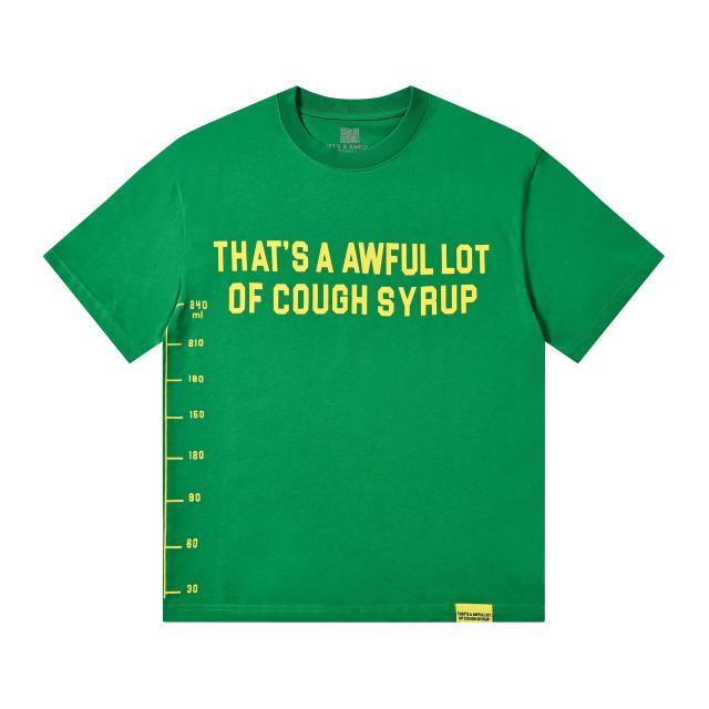Cough Syrup Minimal Street Small Front Slogan Side Ruler Scale Print Large Stacked Bold Letter Back Tee 5 colors 29302154