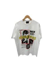 Mixed Emotion Red Frame Subculture Handwritten Graffiti Print T-shirt 29370453