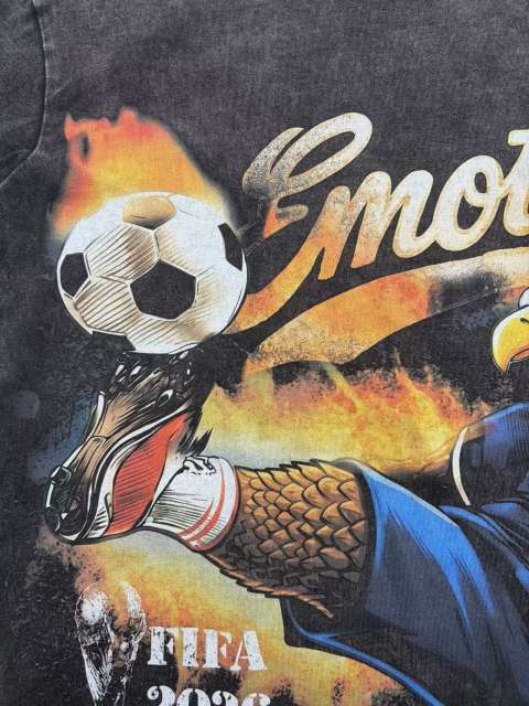 Mixed Emotion USA Canada Mexico World Cup Flame Eagle Print T-shirt 29370498