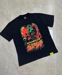 Cough Syrup Halo Snake Graffiti Front Two Layer Typography Bright Yellow Bold Block Letter Slimes Script Print Tee 29303916