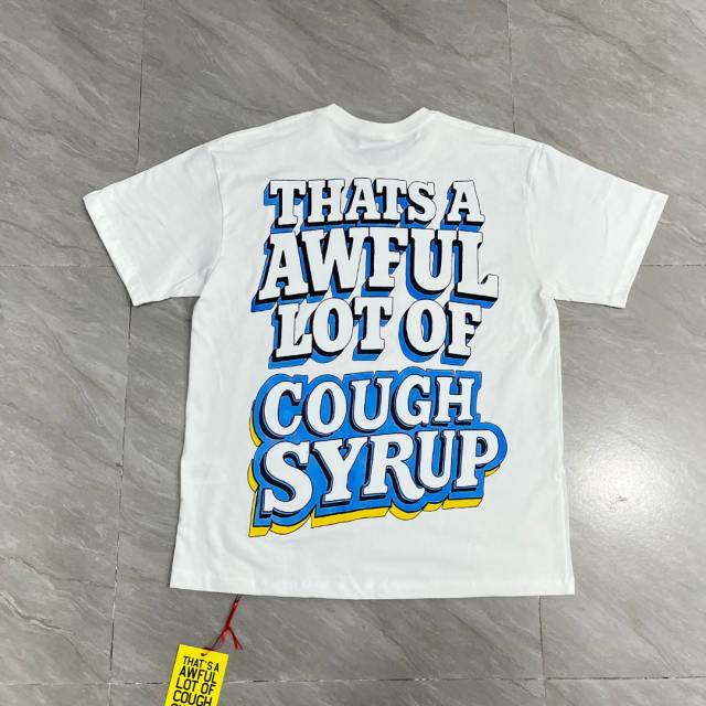Cough Syrup Cartoon Hip Hop Streetwear Front Captain Character Pouring Purple Syrup Bowl Bottle Chain 3D Outline Letter Graphic Oversized T-Shirt 2 colors 29344019
