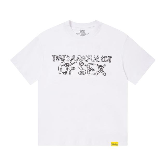 Cough Syrup Unique Aesthetic Figure Constructed Letter Front Back Printed Tee 2 colors 29290006