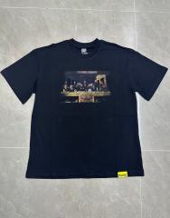 Cough Syrup The Last Supper Hip Hop Rapper Group Remake Painting Front Large Bold Yellow Block Letter Slogan Print Tee 29303902